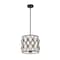 Z-Lite Harden Pendant, 3-Light, 12 In.W x 11.75 In.H, Matte Black/White 1948P12-MB - alternate 8